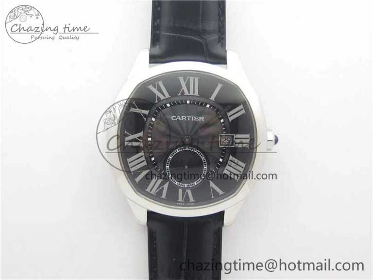 HighPerformance Drive de SS GSF 1:1 Best Edition Black Textured Dial on Black Leather Strap A23J to 1904-PS MC V 6123