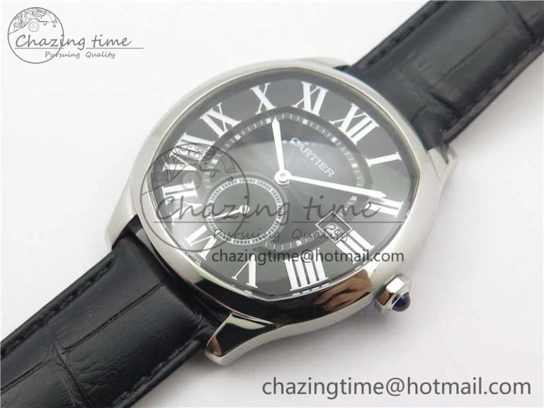 HighPerformance Drive de SS GSF 1:1 Best Edition Black Textured Dial on Black Leather Strap A23J to 1904-PS MC V 6123