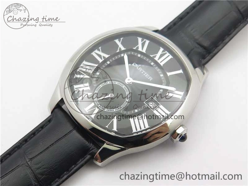 HighPerformance Drive de SS GSF 1:1 Best Edition Black Textured Dial on Black Leather Strap A23J to 1904-PS MC V 6123