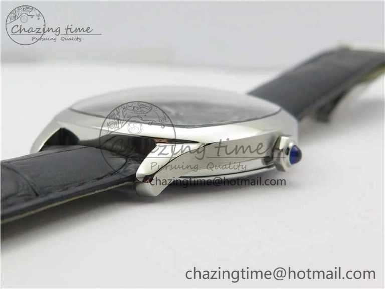 HighPerformance Drive de SS GSF 1:1 Best Edition Black Textured Dial on Black Leather Strap A23J to 1904-PS MC V 6123