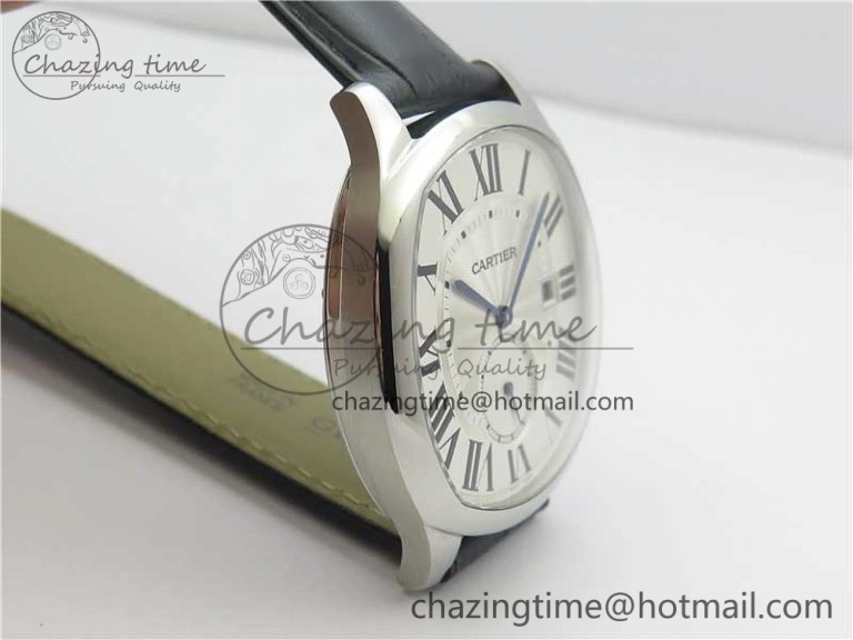 Drive de SS GSF 1:1 Best Edition White Textured Dial on Black Leather Strap A23J to 1904-PS MC V FashionForward 6122