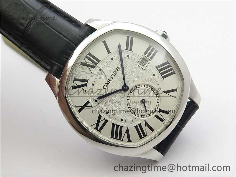 Drive de SS GSF 1:1 Best Edition White Textured Dial on Black Leather Strap A23J to 1904-PS MC V FashionForward 6122