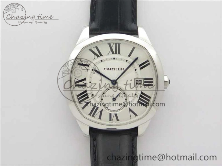 Drive de SS GSF 1:1 Best Edition White Textured Dial on Black Leather Strap A23J to 1904-PS MC V FashionForward 6122