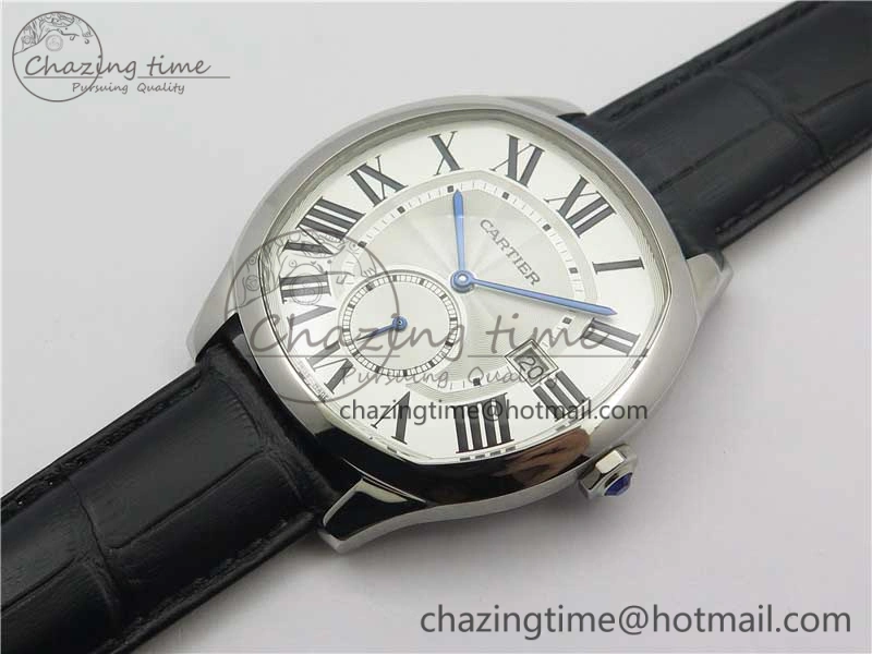 Drive de SS GSF 1:1 Best Edition White Textured Dial on Black Leather Strap A23J to 1904-PS MC V FashionForward 6122