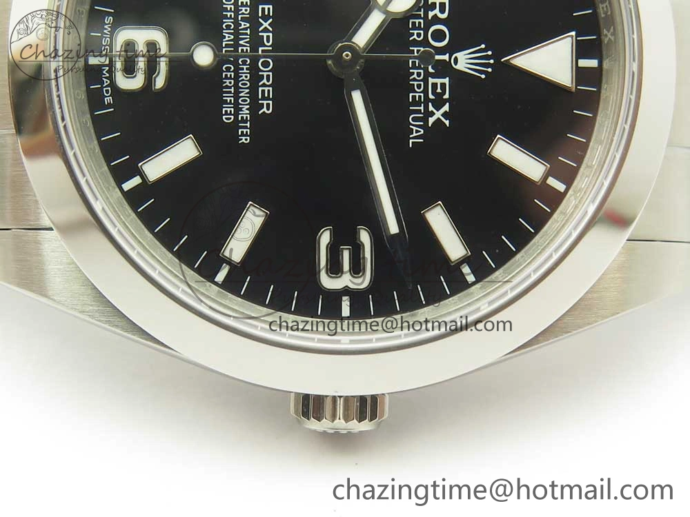 EXPLORER I 214270 39mm BP Maker 1:1 Best Edition Black Dial 904L SS Case and Bracelet A Comfortable 3313