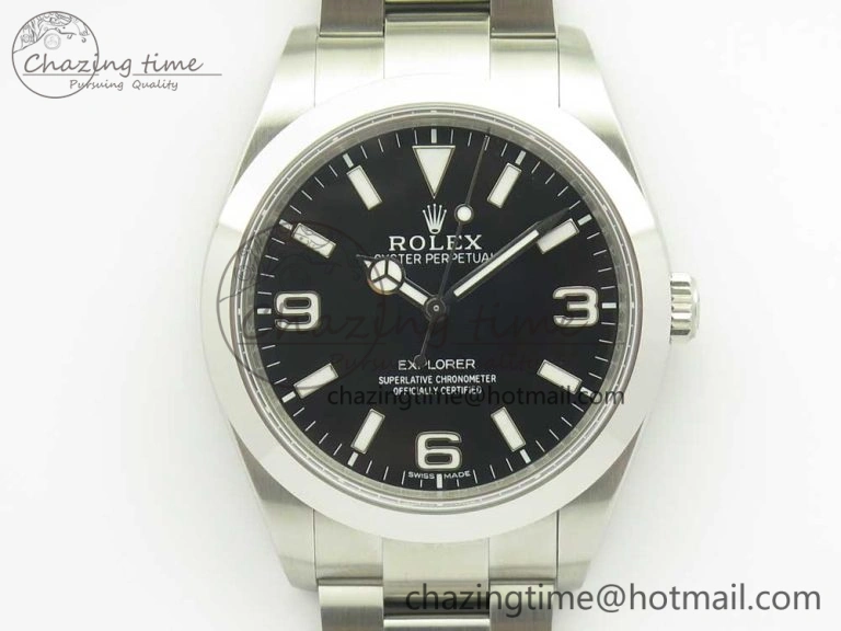 EXPLORER I 214270 39mm BP Maker 1:1 Best Edition Black Dial 904L SS Case and Bracelet A Comfortable 3313