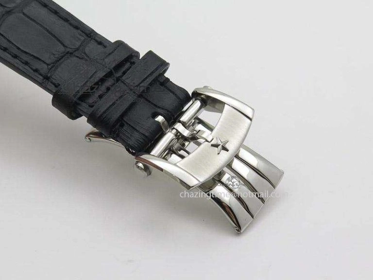 SportInspired El Primero Chrono SS AXF Black Dial on Black Leather Strap A 10045