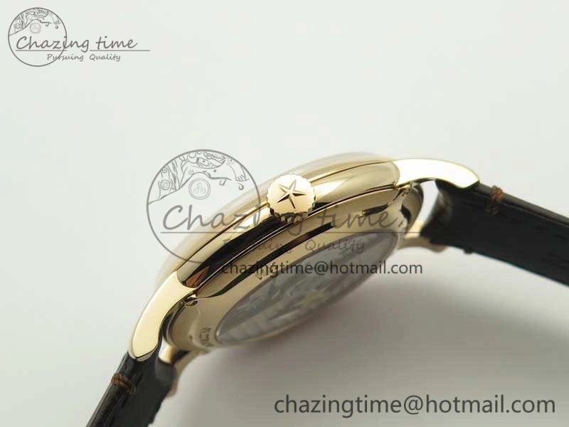 Elite RG LHF 1:1 Best Edition Silver Dial On Leather Strap MIYOTA9015 To Elite Contemporary 10025