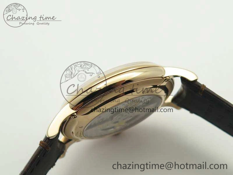 Elite RG LHF 1:1 Best Edition Silver Dial On Leather Strap MIYOTA9015 To Elite Contemporary 10025