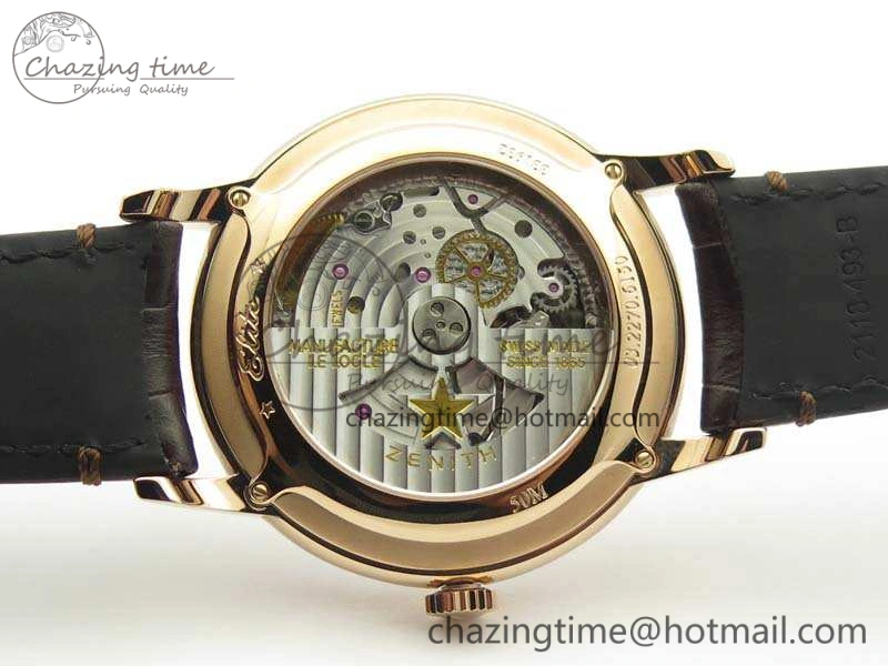Elite RG LHF 1:1 Best Edition Silver Dial On Leather Strap MIYOTA9015 To Elite Contemporary 10025