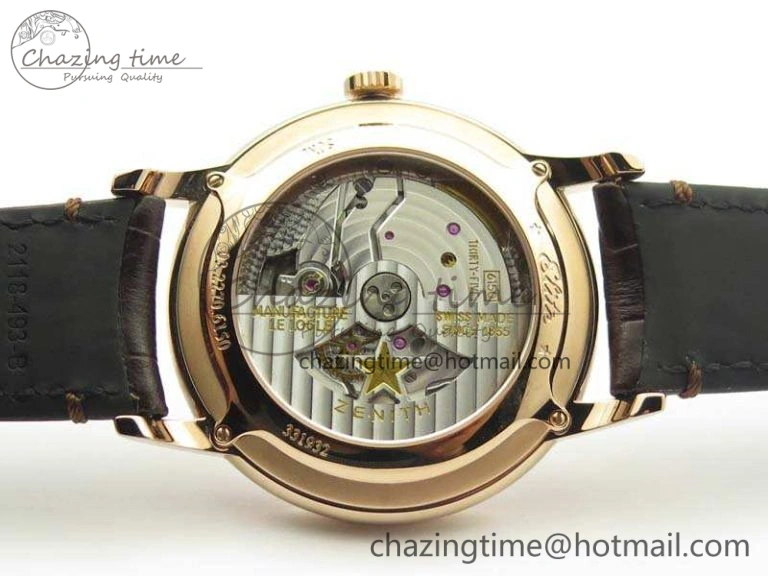 Elite RG LHF 1:1 Best Edition Silver Dial On Leather Strap MIYOTA9015 To Elite Contemporary 10025