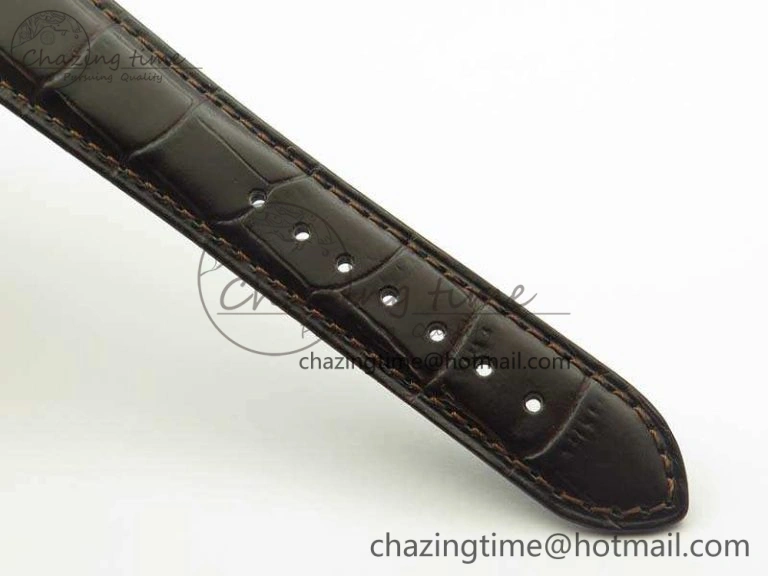 Elite RG LHF 1:1 Best Edition Silver Dial On Leather Strap MIYOTA9015 To Elite Contemporary 10025