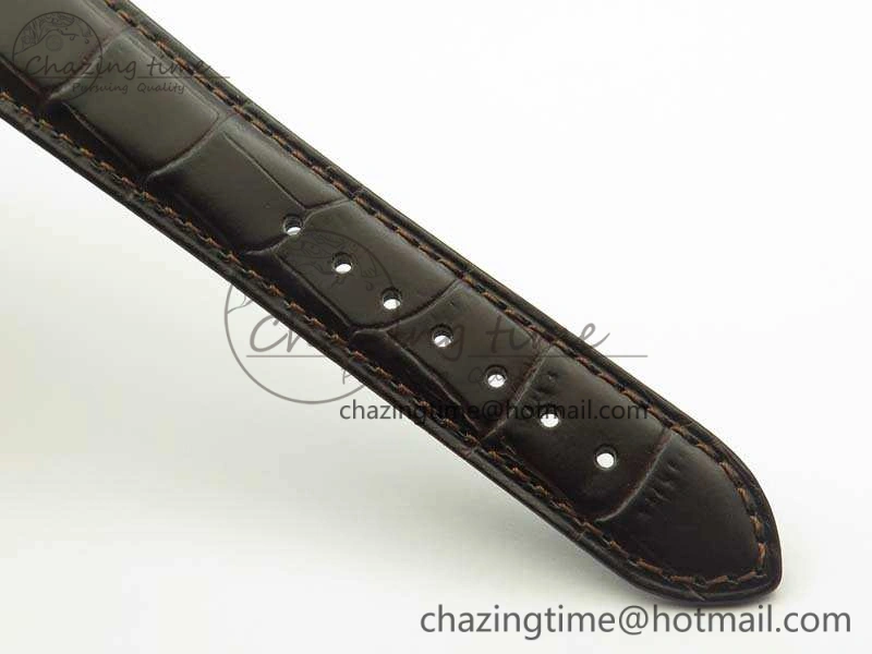 Elite RG LHF 1:1 Best Edition Silver Dial On Leather Strap MIYOTA9015 To Elite Contemporary 10025