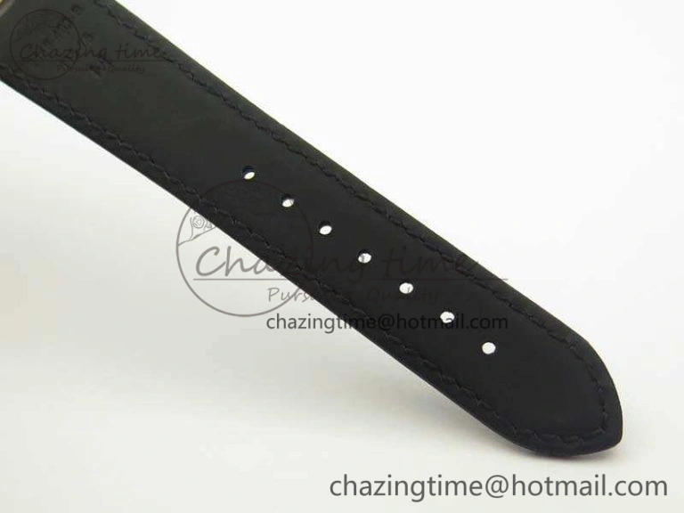 Elite RG LHF 1:1 Best Edition Silver Dial On Leather Strap MIYOTA9015 To Elite Contemporary 10025