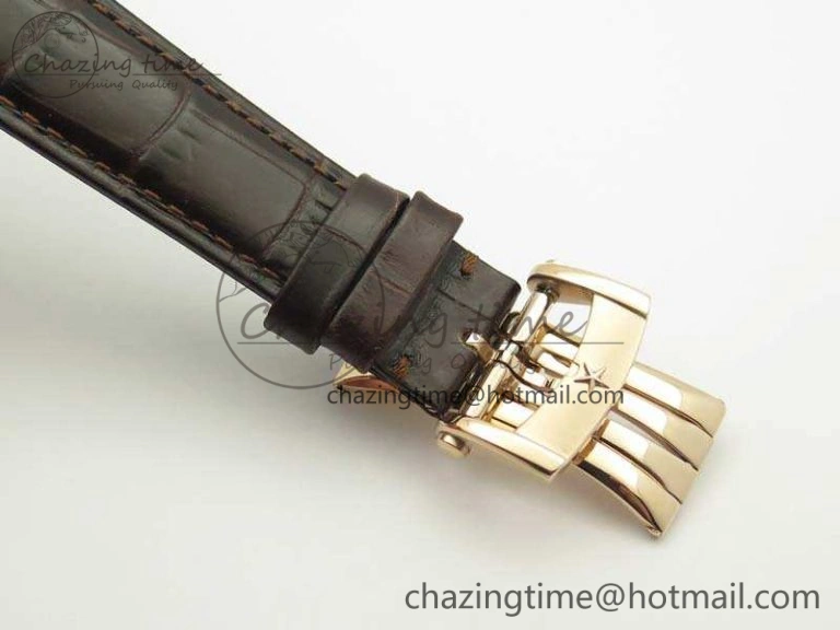 Elite RG LHF 1:1 Best Edition Silver Dial On Leather Strap MIYOTA9015 To Elite Contemporary 10025