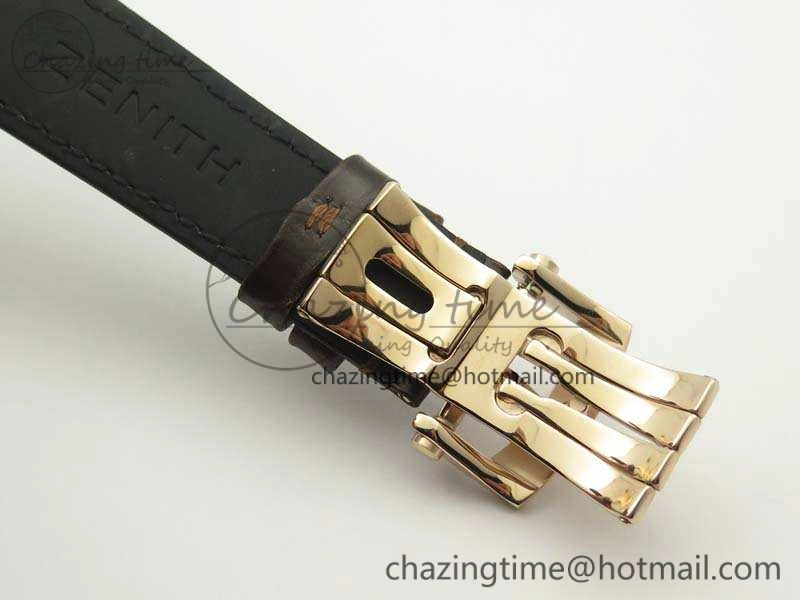 Elite RG LHF 1:1 Best Edition Silver Dial On Leather Strap MIYOTA9015 To Elite Contemporary 10025
