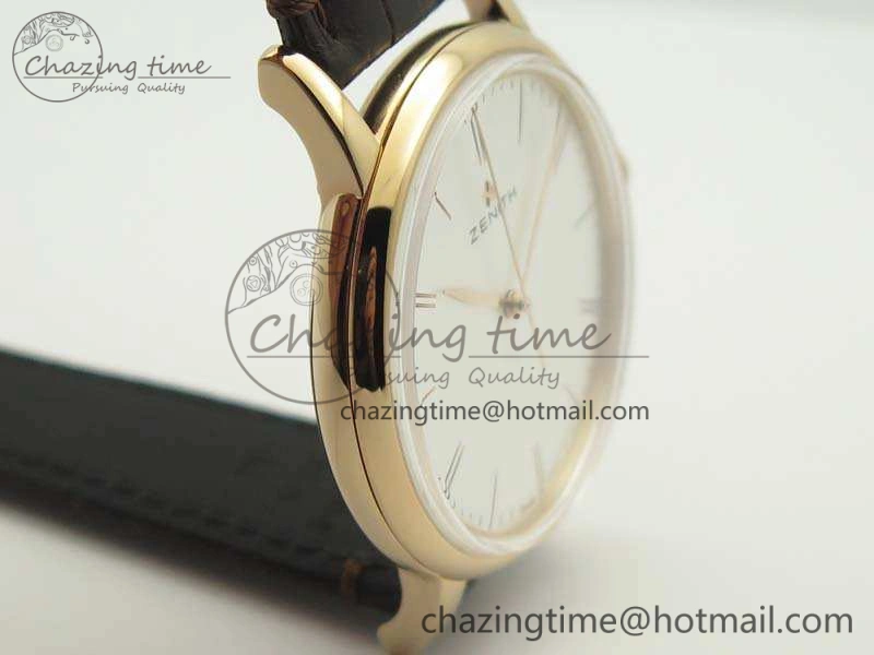 Elite RG LHF 1:1 Best Edition Silver Dial On Leather Strap MIYOTA9015 To Elite Contemporary 10025