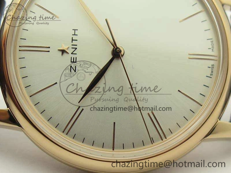 Elite RG LHF 1:1 Best Edition Silver Dial On Leather Strap MIYOTA9015 To Elite Contemporary 10025
