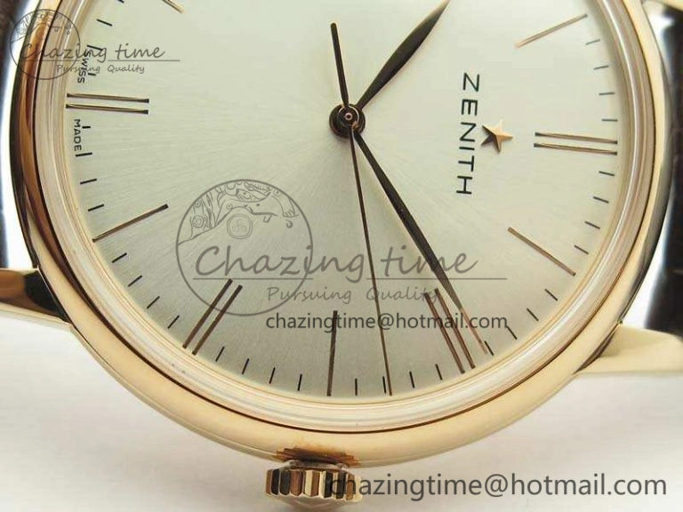 Elite RG LHF 1:1 Best Edition Silver Dial On Leather Strap MIYOTA9015 To Elite Contemporary 10025