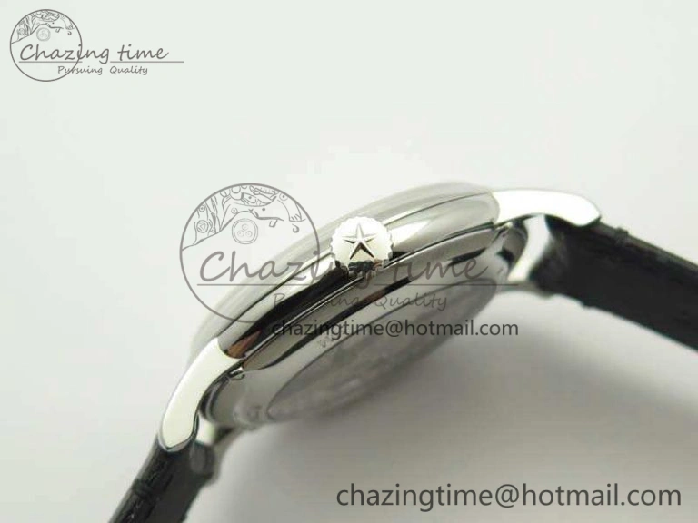 Affordable Elite SS LHF 1:1 Best Edition Silver Dial On Leather Strap MIYOTA9015 To Elite 10026