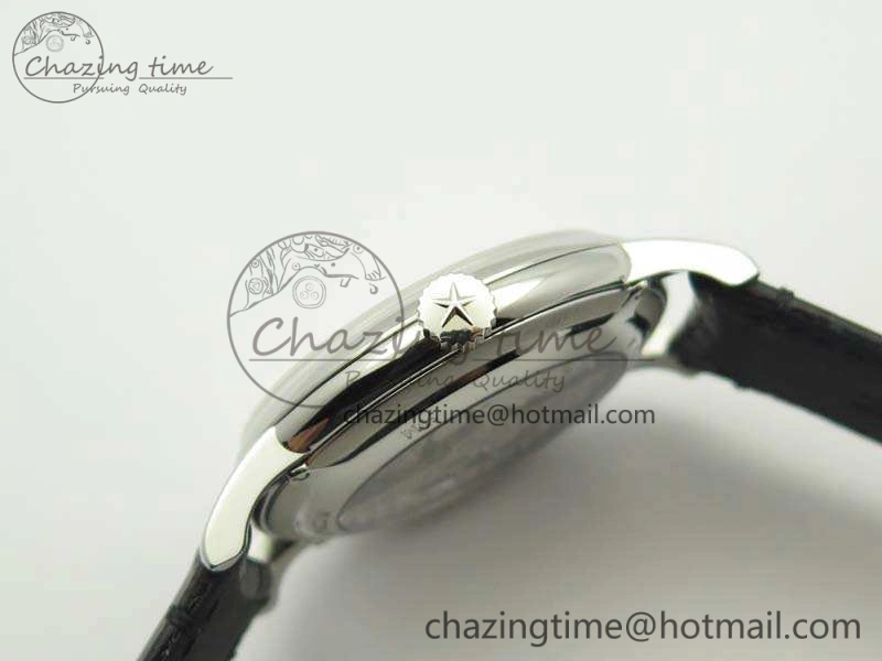 Affordable Elite SS LHF 1:1 Best Edition Silver Dial On Leather Strap MIYOTA9015 To Elite 10026