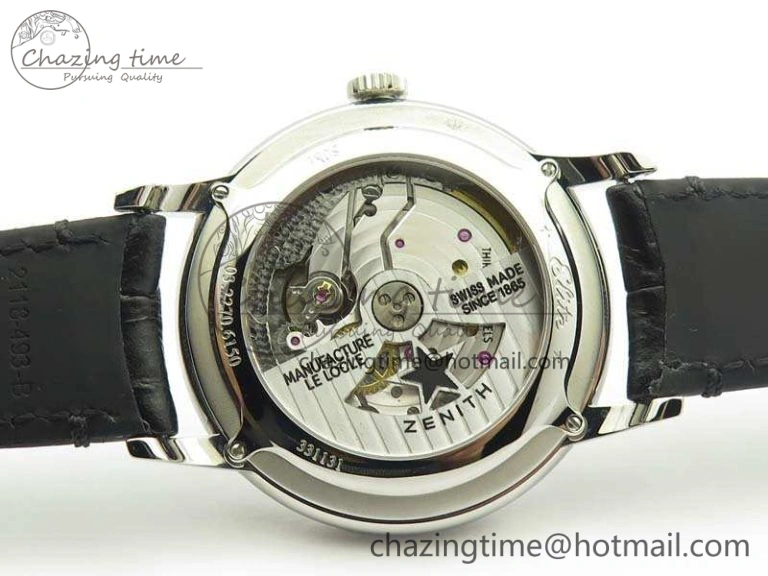 Affordable Elite SS LHF 1:1 Best Edition Silver Dial On Leather Strap MIYOTA9015 To Elite 10026