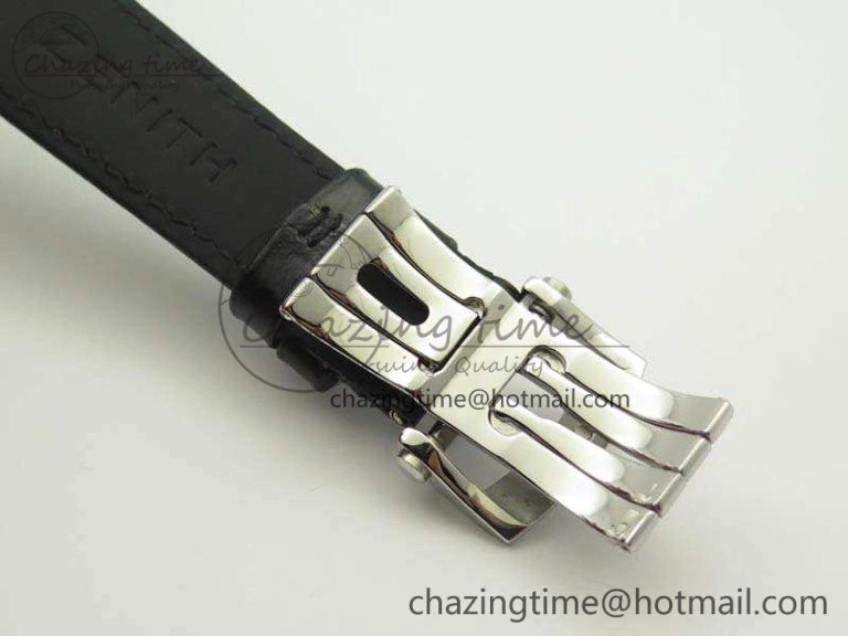Affordable Elite SS LHF 1:1 Best Edition Silver Dial On Leather Strap MIYOTA9015 To Elite 10026
