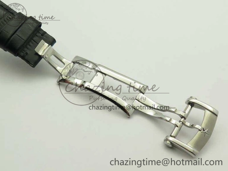 Affordable Elite SS LHF 1:1 Best Edition Silver Dial On Leather Strap MIYOTA9015 To Elite 10026