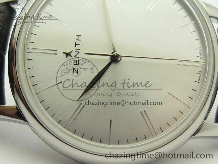 Affordable Elite SS LHF 1:1 Best Edition Silver Dial On Leather Strap MIYOTA9015 To Elite 10026