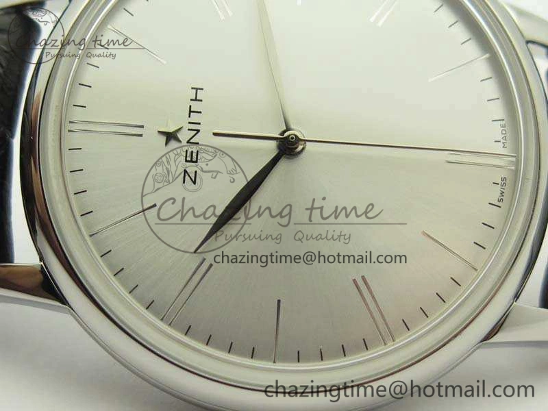 Affordable Elite SS LHF 1:1 Best Edition Silver Dial On Leather Strap MIYOTA9015 To Elite 10026