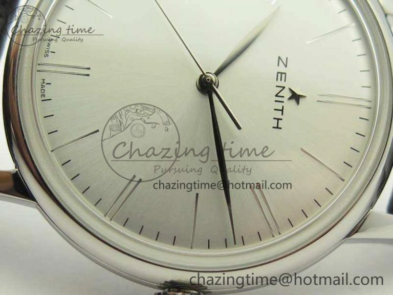 Affordable Elite SS LHF 1:1 Best Edition Silver Dial On Leather Strap MIYOTA9015 To Elite 10026