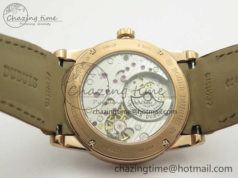 AllSeason Excalibur 42mm Dbex0050 RG RDF 1:1 Best Edition Brown Dial on Brown Leather Strap A830 (Micro Rotor) 9608