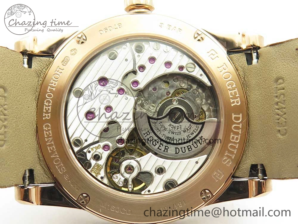 AllSeason Excalibur 42mm Dbex0050 RG RDF 1:1 Best Edition Brown Dial on Brown Leather Strap A830 (Micro Rotor) 9608