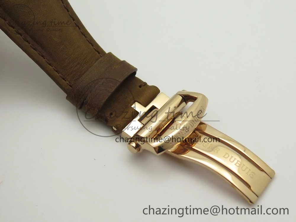 AllSeason Excalibur 42mm Dbex0050 RG RDF 1:1 Best Edition Brown Dial on Brown Leather Strap A830 (Micro Rotor) 9608