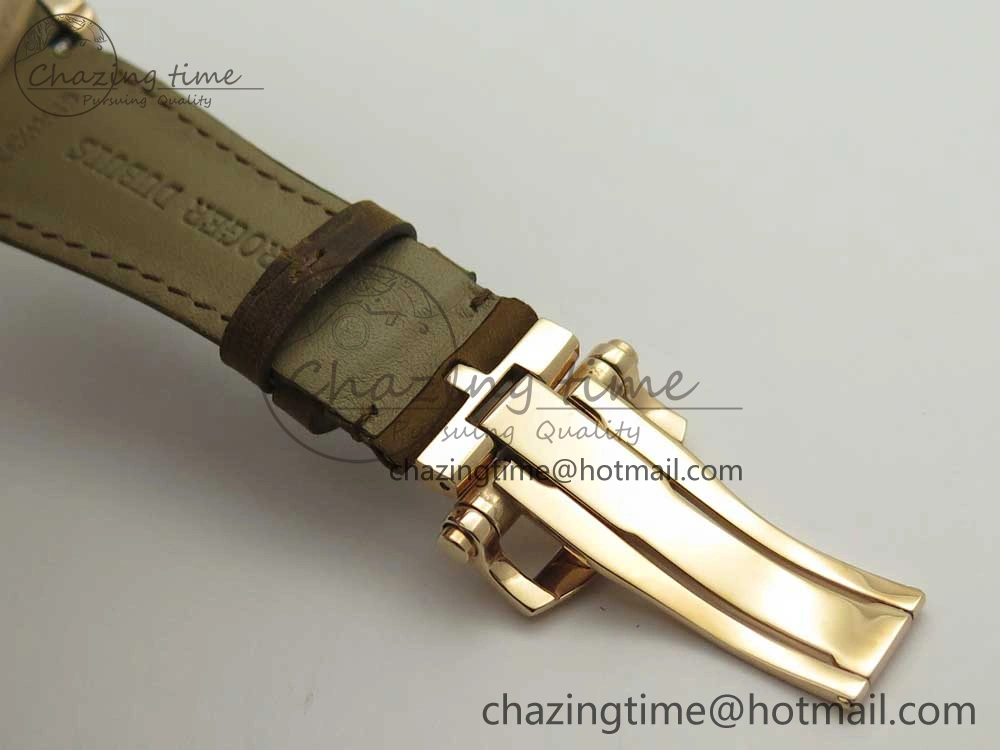AllSeason Excalibur 42mm Dbex0050 RG RDF 1:1 Best Edition Brown Dial on Brown Leather Strap A830 (Micro Rotor) 9608