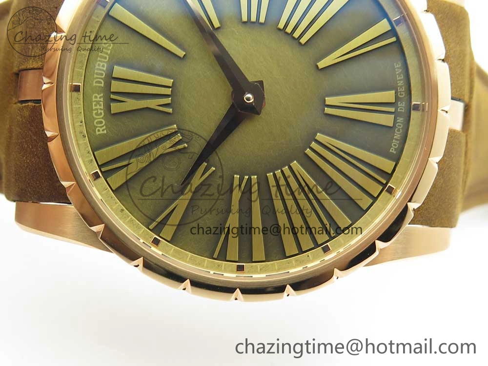 AllSeason Excalibur 42mm Dbex0050 RG RDF 1:1 Best Edition Brown Dial on Brown Leather Strap A830 (Micro Rotor) 9608