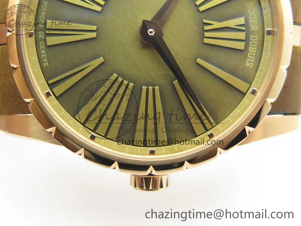 AllSeason Excalibur 42mm Dbex0050 RG RDF 1:1 Best Edition Brown Dial on Brown Leather Strap A830 (Micro Rotor) 9608