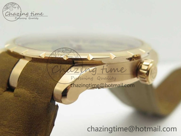 AllSeason Excalibur 42mm Dbex0050 RG RDF 1:1 Best Edition Brown Dial on Brown Leather Strap A830 (Micro Rotor) 9608
