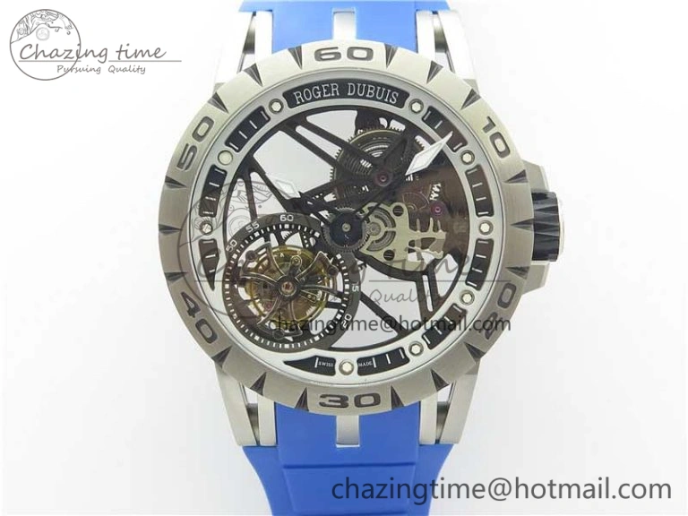 AllSeason Excalibur 42mm Dbex0050 RG RDF 1:1 Best Edition Brown Dial on Brown Leather Strap A830 (Micro Rotor) 9608