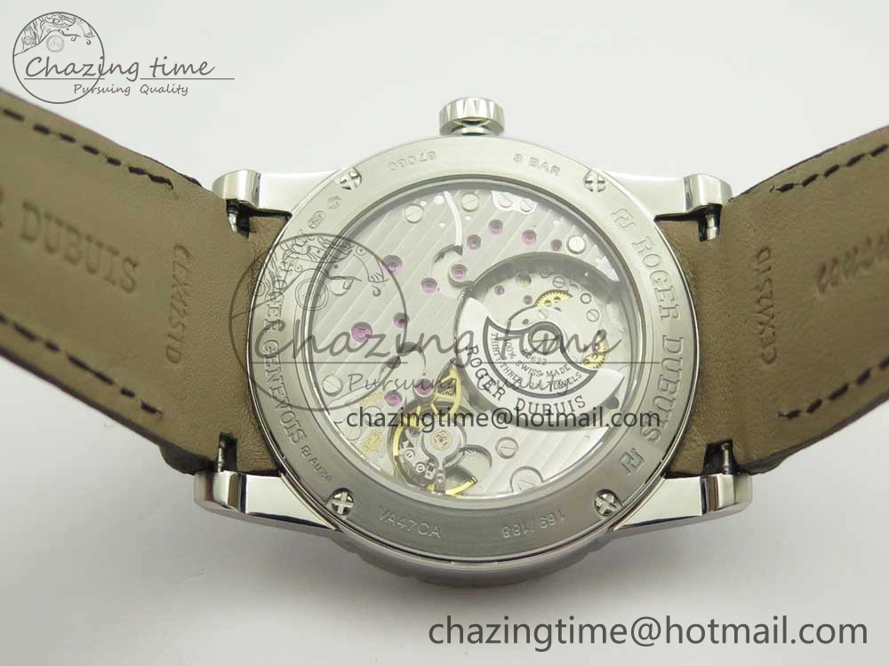 Excalibur 42mm Dbex0050 SS RDF 1:1 Best Edition Gray Dial on Gray Leather Strap A830 (Micro Rotor) TechFriendly 9609