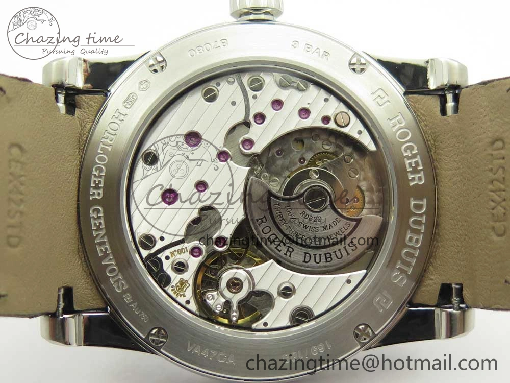 Excalibur 42mm Dbex0050 SS RDF 1:1 Best Edition Gray Dial on Gray Leather Strap A830 (Micro Rotor) TechFriendly 9609