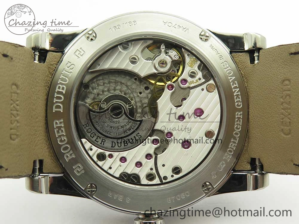 Excalibur 42mm Dbex0050 SS RDF 1:1 Best Edition Gray Dial on Gray Leather Strap A830 (Micro Rotor) TechFriendly 9609
