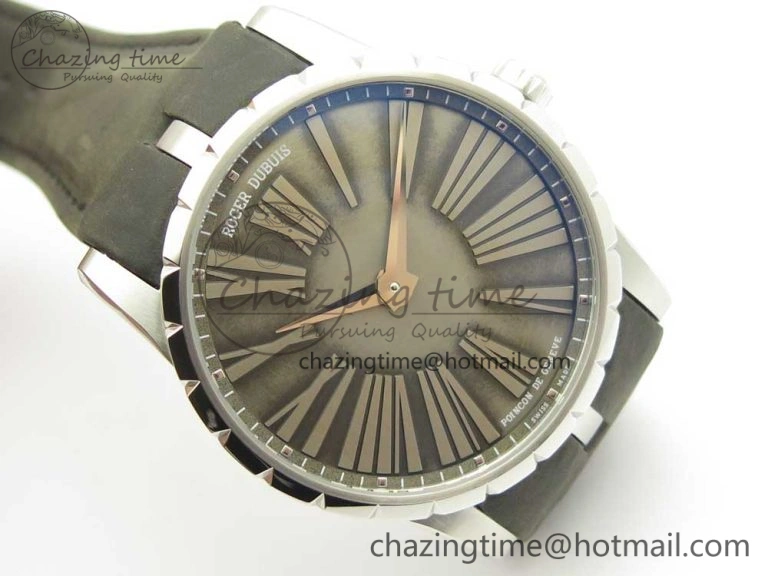 Excalibur 42mm Dbex0050 SS RDF 1:1 Best Edition Gray Dial on Gray Leather Strap A830 (Micro Rotor) TechFriendly 9609