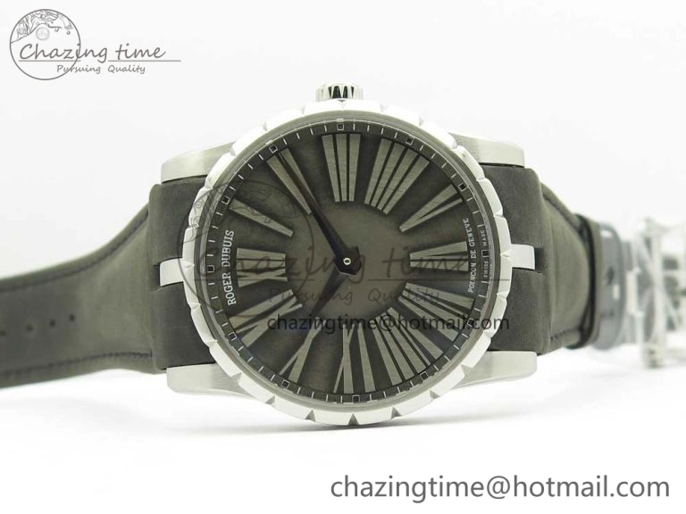 Excalibur 42mm Dbex0050 SS RDF 1:1 Best Edition Gray Dial on Gray Leather Strap A830 (Micro Rotor) TechFriendly 9609