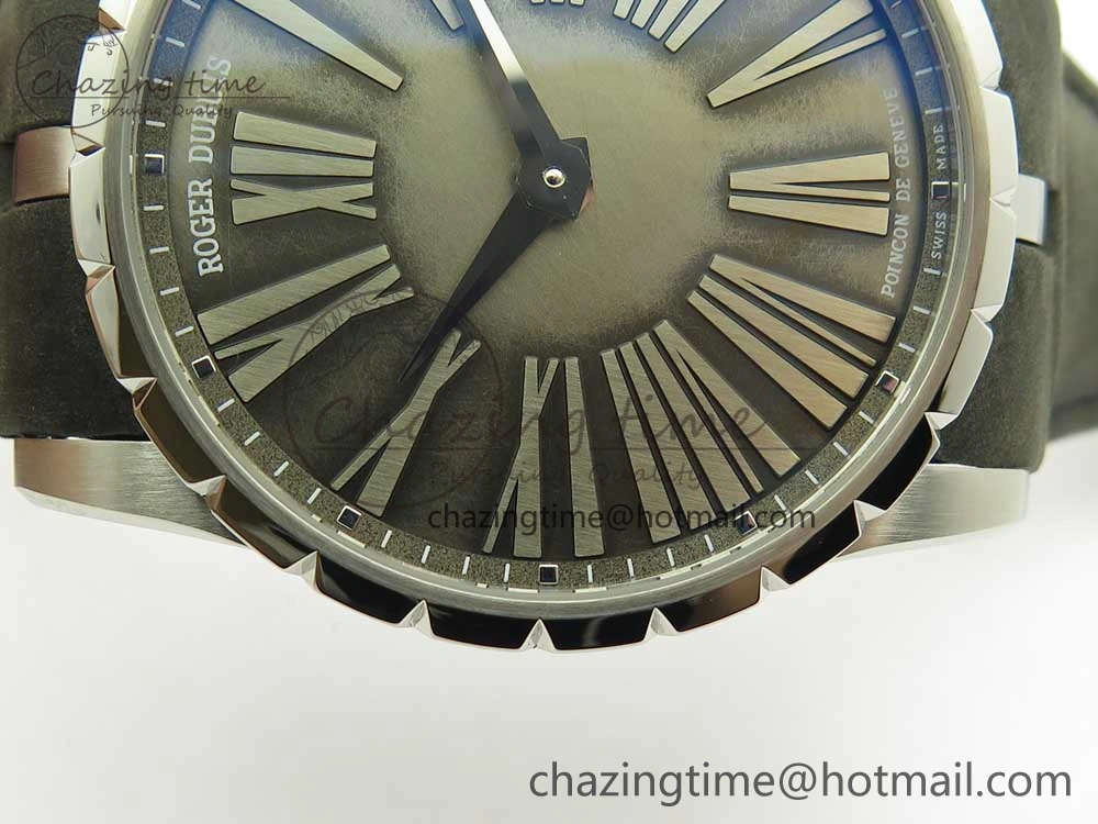 Excalibur 42mm Dbex0050 SS RDF 1:1 Best Edition Gray Dial on Gray Leather Strap A830 (Micro Rotor) TechFriendly 9609