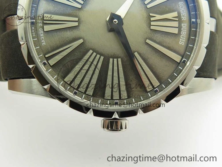 Excalibur 42mm Dbex0050 SS RDF 1:1 Best Edition Gray Dial on Gray Leather Strap A830 (Micro Rotor) TechFriendly 9609