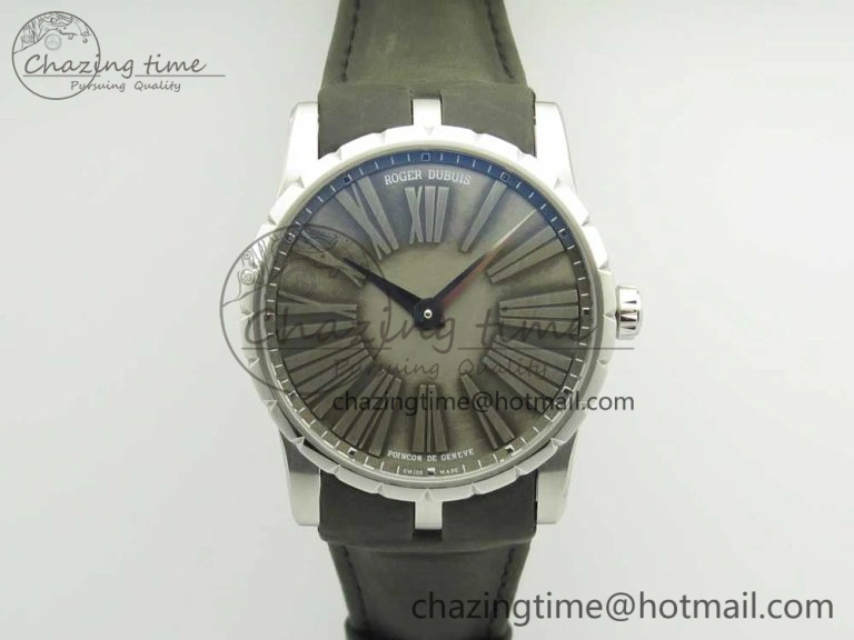 Excalibur 42mm Dbex0050 SS RDF 1:1 Best Edition Gray Dial on Gray Leather Strap A830 (Micro Rotor) TechFriendly 9609