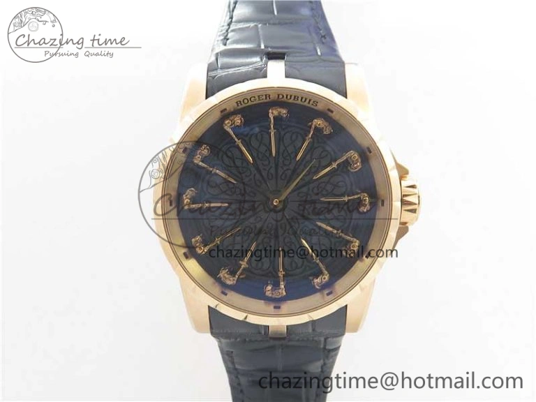 Excalibur 42mm Dbex0050 SS RDF 1:1 Best Edition Gray Dial on Gray Leather Strap A830 (Micro Rotor) TechFriendly 9609