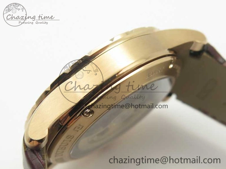 Excalibur 42mm Dbex0536 RG RDF 1:1 Best Edition Gray Dial on Brown Leather Strap A SoftTouch 9612