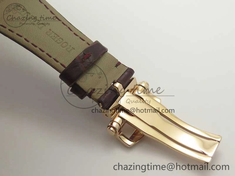 Excalibur 42mm Dbex0536 RG RDF 1:1 Best Edition Gray Dial on Brown Leather Strap A SoftTouch 9612